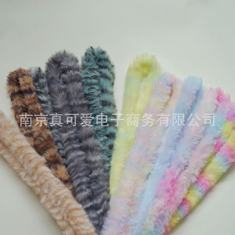 Factory Direct Supply 20mm Rabbit Hair Twist Bar Gradient Dyed Tool Root Handmade diy Twist Bar Puppy Accessories