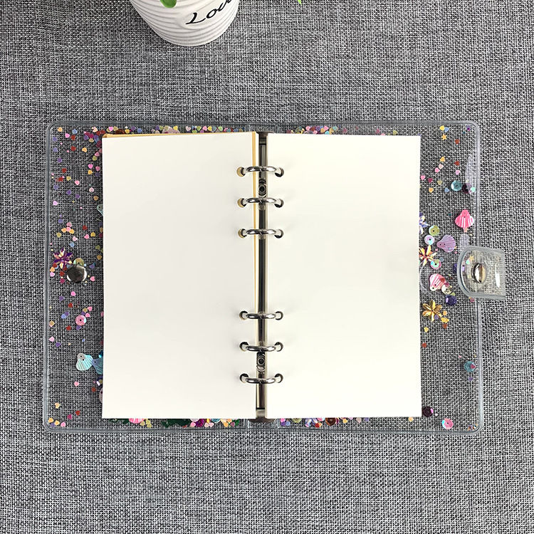 ネット赤ins少女心ユニコーン活ページ本流砂スパンコールa6手帳ノート学生ノート