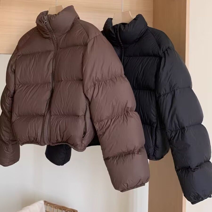 Version Kendall Jenner Style Short High Waist Thickened Down Jacket For Petite Women, European And American Ins Trend_voghion.com