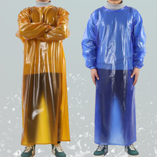 牛筋防水防油罩衣男干活屠宰工作服耐磨反穿衣水产倒背衣长袖围裙