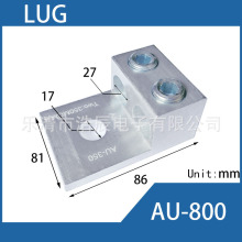 ˫�������߶��ӽ��߱�Terminal Lug 2X800MCM 300-800 AU-800