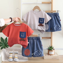 儿童套装男童卡通小熊短袖夏装男宝洋气炸街休闲短裤宝宝夏季童装
