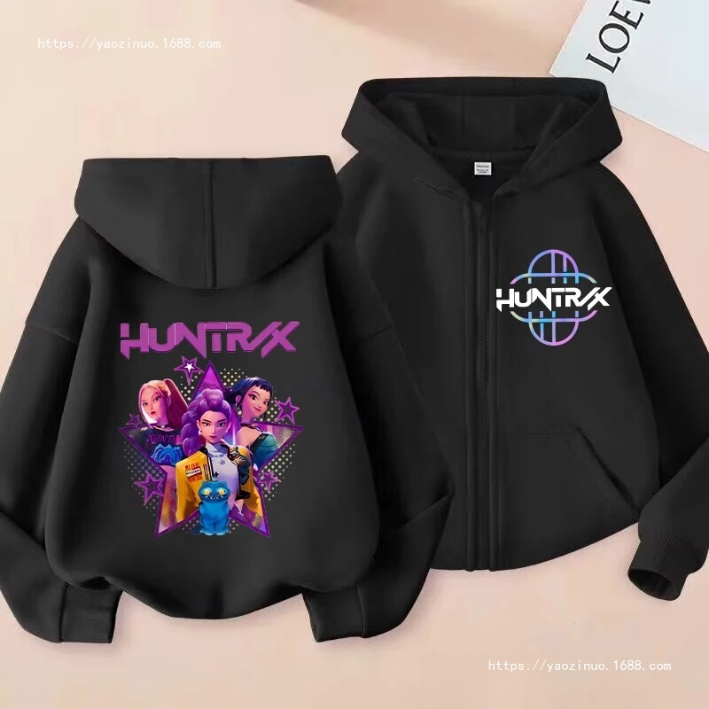 Cartoon Anime Print Children's Hooded Zipper Sweatshirts Loose Casual Tops Boys and Girls Factory Direct Sales Cartoon Anime Print Children's Hooded Zipper Sweatshirts Loose Casual Tops Boys and Girls Factory Direct Sales