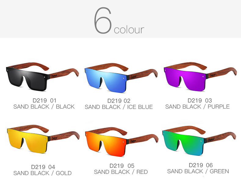 DUBERY219 New European and American Sports Wood Polarized Sunglasses Box Outdoor Sunglasses
