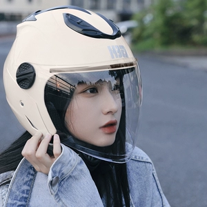 HBA electric car motorcycle 3C certification anti-fog helmet women's winter warm half helmet men's four seasons universal helmet