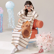 2025春秋季儿童纯棉睡裙中大童可外穿宽松星黛露卡通韩版全棉裙3