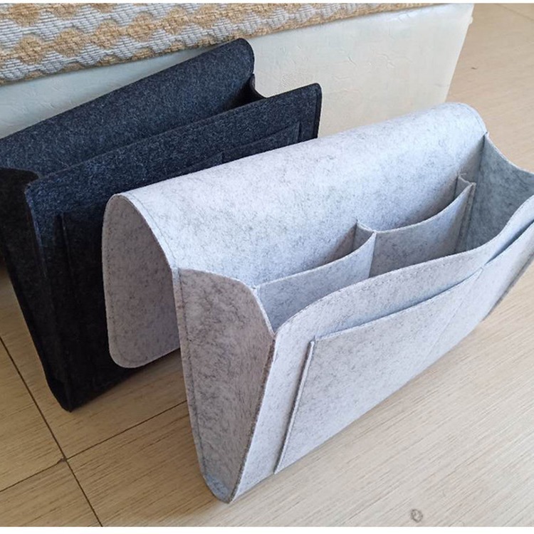 亚马逊爆款毛毡床头收纳挂袋收纳袋毛毡包现货批发毛毡收纳包