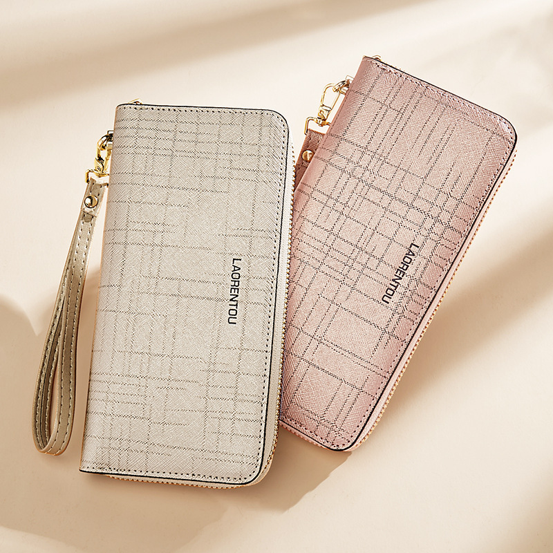 New 2025 Zipper Wallet Genuine Leather Long Large Capacity Clutch Mobile Phone Thin Women's Trendy Multi-Card Slot Trendy