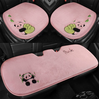 Wool pad — Seat Pad for Rear Seat - three-piece-set-cherry-blossom-pink