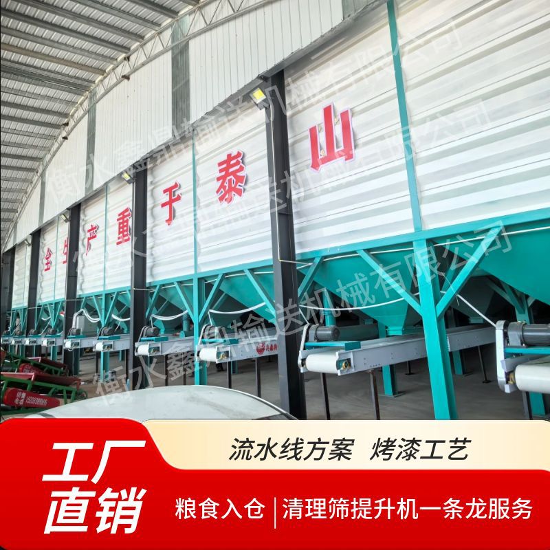 帮工牌组装仓钢板仓方仓组装式粮食入仓输送机配套提升机流水线