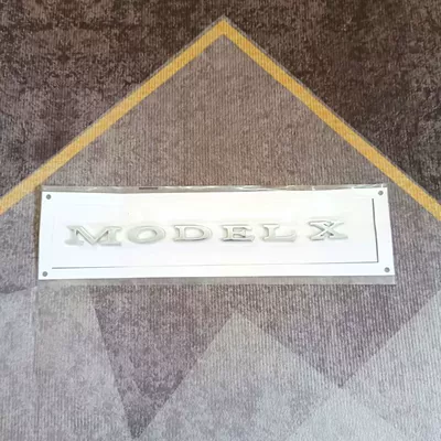 Car logo Stickers Label Car Logo Nameplate - replacement-type-modelx-silver