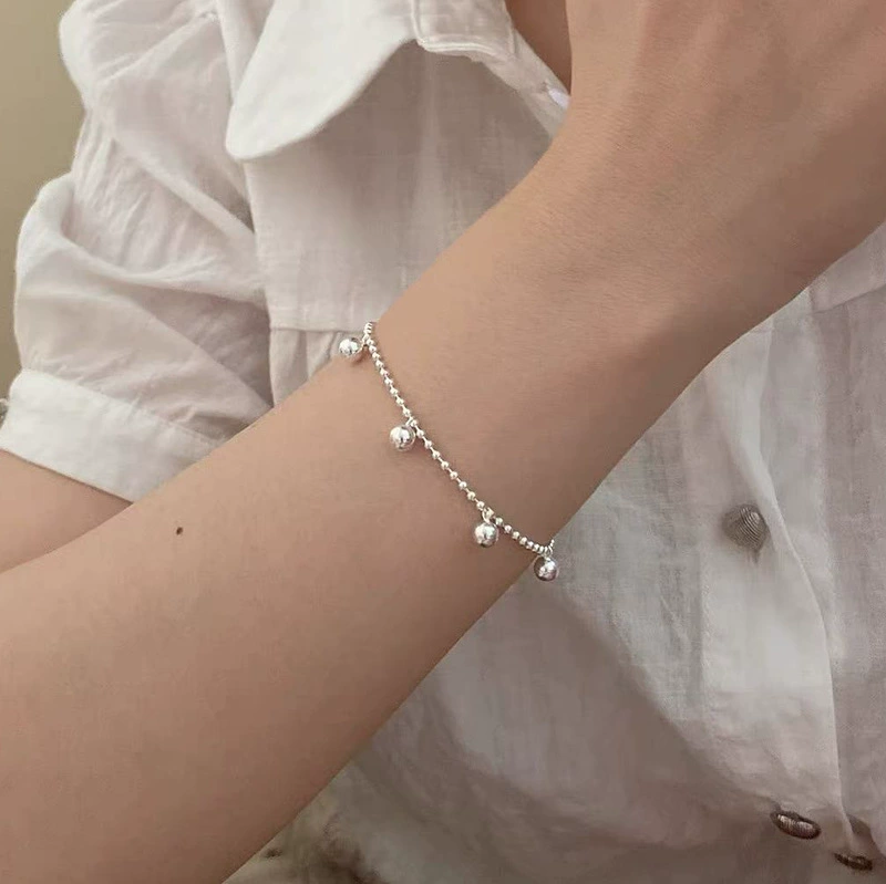 Round Zircon Bracelet Beads, 925 Silver Sample, Simple Elegant Charm (Multiple Codes)