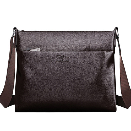 Men's Business Bag Large Capacity Single Shoulder A4 Paper Briefcase Crossbody Bag Casual Men's Bag