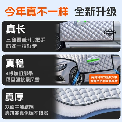 Suitable for Nio Et7/Ec6/Es6/Es8 Car Front Windshield Anti-Frost Cover Snow Cover Car Cover (Car snow shield) - new-and-upgraded-in-2024-double-sided-thickened-oxford-velvet-cotton