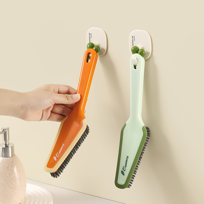Multi-functional Carrot Four-in-One Brush Bathroom Toilet Floor Brush Household Wall Sewing Corner Floor Cleaning Brush Small Brush