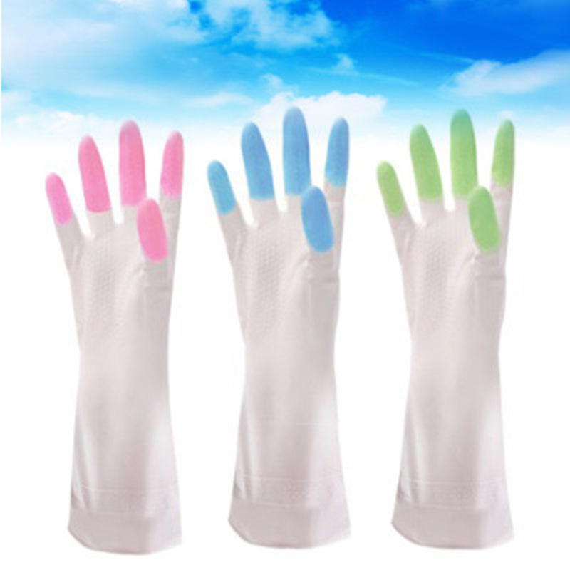 Dazzling household cleaning gloves multifunctional decontamination dishwashing household gloves thickened non-slip cleaning rubber gloves Dazzling household cleaning gloves multifunctional decontamination dishwashing household gloves thickened non-slip cleaning rubber gloves