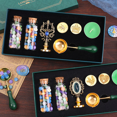 【寶石火漆印章】火漆印章禮盒套裝火漆蠟粒全套工具學生創意禮品