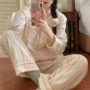 韩国条纹外贸长袖家居服