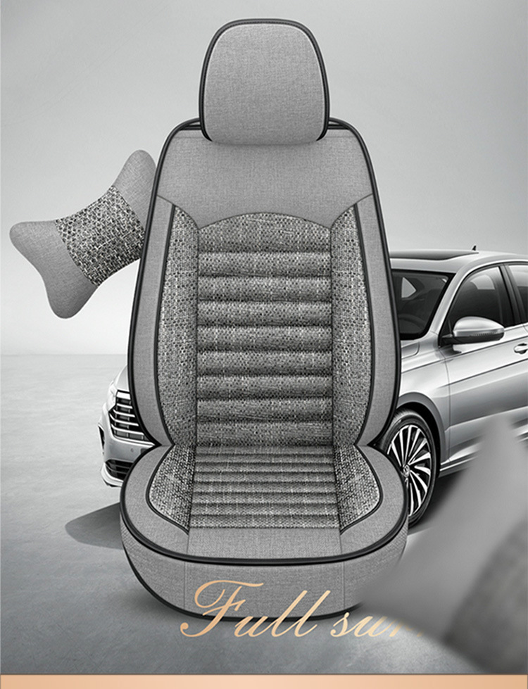 Flax Car Seat Cover, Universal, Full Coverage, Single Seat