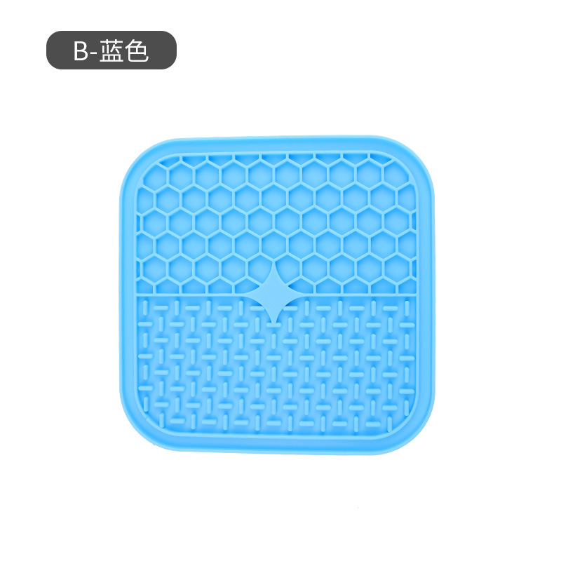 Productos para mascotas silicona perros almohadilla de goma de cama para perros comer tazón de comida lenta para perros comida de panal ventosa almohadilla de lamida