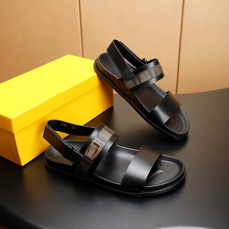 Sandalias de Vestir para Hombre de Piel de Vaca, Suela de Caucho, Antideslizante, Aumento de Altura, para Verano image 8