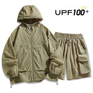 2025 New Summer Sports Sun Protection Clothing Suit Outdoor Men and Women Same Style Loose Hooded Light Sun Protection Shirt Jacket