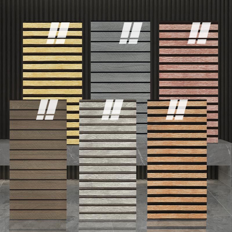 跨境发格栅木纹贴纸自粘墙贴壁纸仿瓷砖格栏装饰墙板防水防潮贴纸
