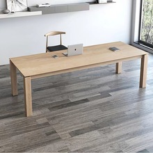 全实木书桌原木白蜡木客厅办公桌极简书房北欧写字台电脑桌会议桌