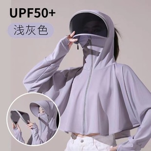 Ice Silk Sun Protection Clothing Summer Thin Hat Mask All-In-One Sun Protection Clothing Anti-Uv Cycling Face Covering Sun Hat