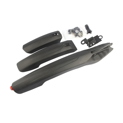 Manufacturer mountain bike fender with tail light 26 inches plastic adjustable quick release rain shield