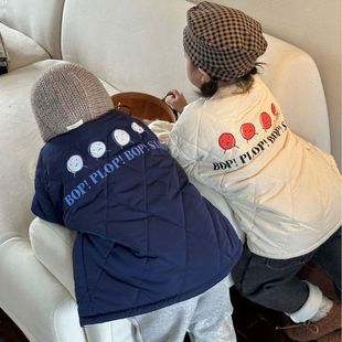 Children's Small Cotton Clothes fleece-lined Thickened Warm Winter Boys' Cotton-padded Jacket Girls' Children's Wear 2025 New Baby Short Coat