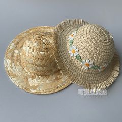高颜値夏旅行デイジー麦わら帽子13cm自嘲熊適用帽子かわいい携帯電話バッグ子供服アクセサリー
