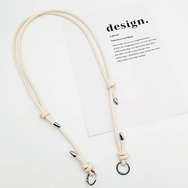 Beige silver buckle