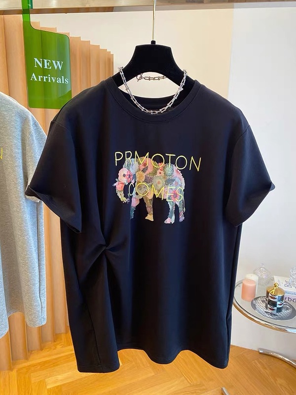 プラスサイズ 120kg 韓国ツイストデザイングレースリットコットン Tシャツレディース半袖夏ルーズラウンドネックトップ|undefined