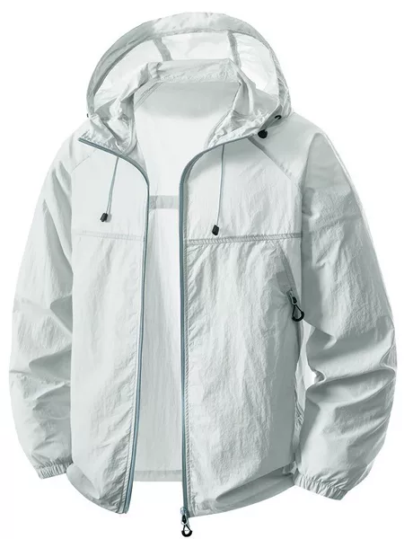 2026 Summer New Hooded Sun Protection Clothing Full-Body Skin Protection Clothing for Men and Couples, Breathable, Fitted, Solid Color, Trendy Brand, Outdoor Quick-Dry