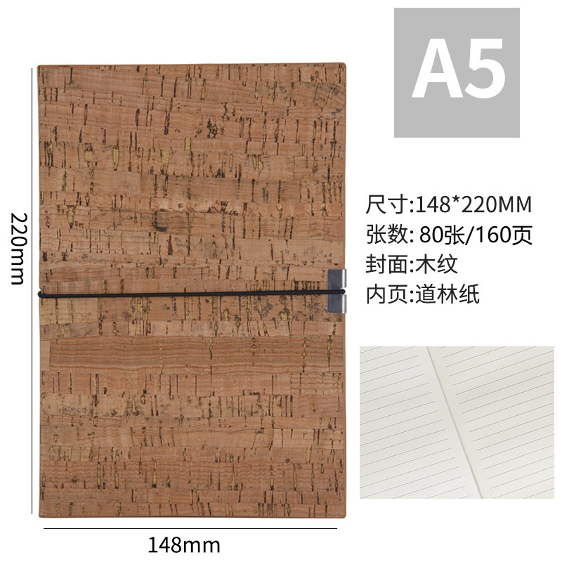 Cuaderno de madera de pino suave ecológico personalizado a5 libro de hebilla de alto valor de cara cuaderno de notas de papelero transfronterizo al por mayor