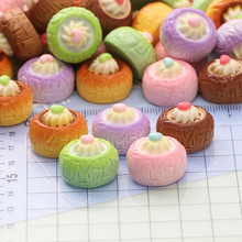 仿真立体椰奶泡芙食玩 DIY发饰发夹儿童玩具摆件冰箱贴鞋钥匙扣