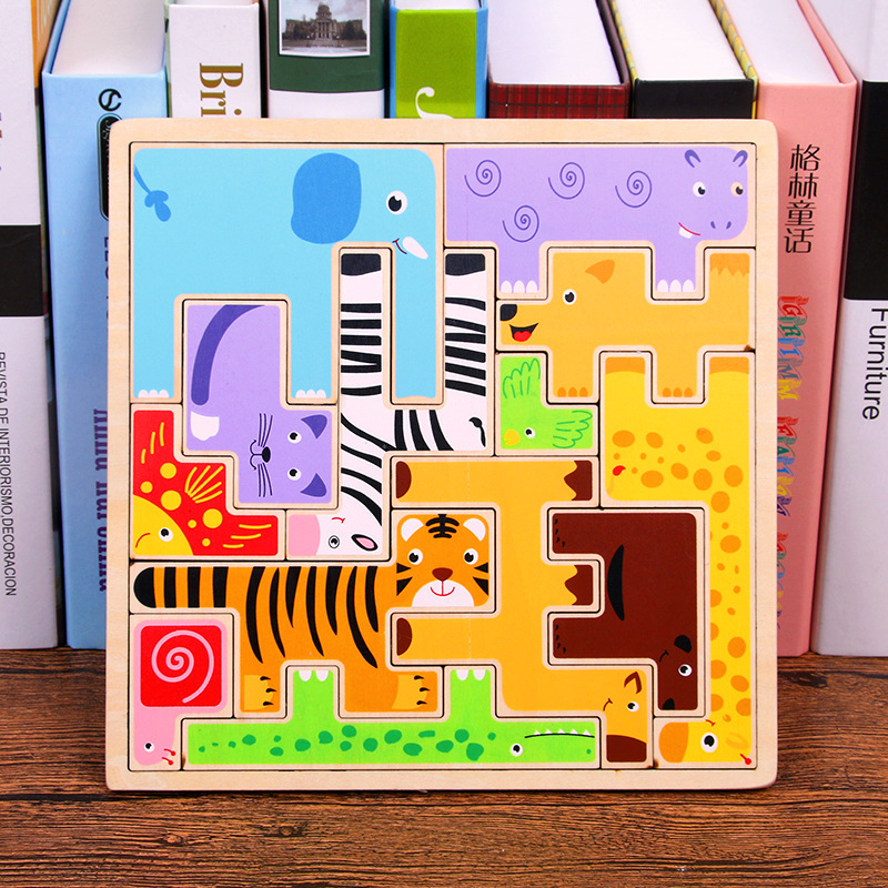 Los niños de madera simulación helado Popsicle forma bloques de construcción rompecabezas cocina cognitiva niños y niñas Juguetes