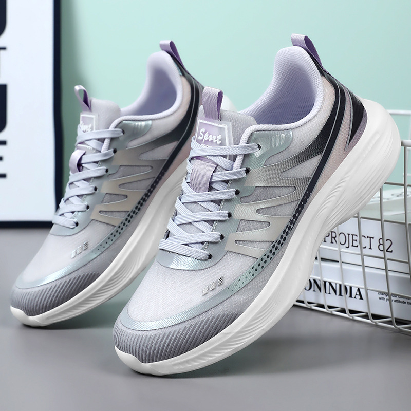 Zapatos de mujer todo fósforo nuevos zapatos transfronterizos verano eva zapatos para correr adhesivos en frío malla transpirable zapatillas de deporte pareja