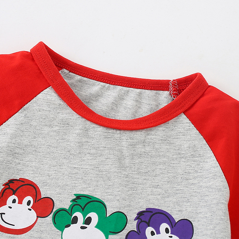 Malwee set infantil verano nuevo estilo europeo y americano de cuello redondo de manga corta pantalones de cintura elástica guapo ropa para niños