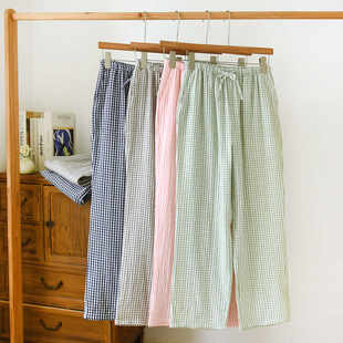 Cotton gauze summer autumn casual trousers for leisure for men and women, for beloved
