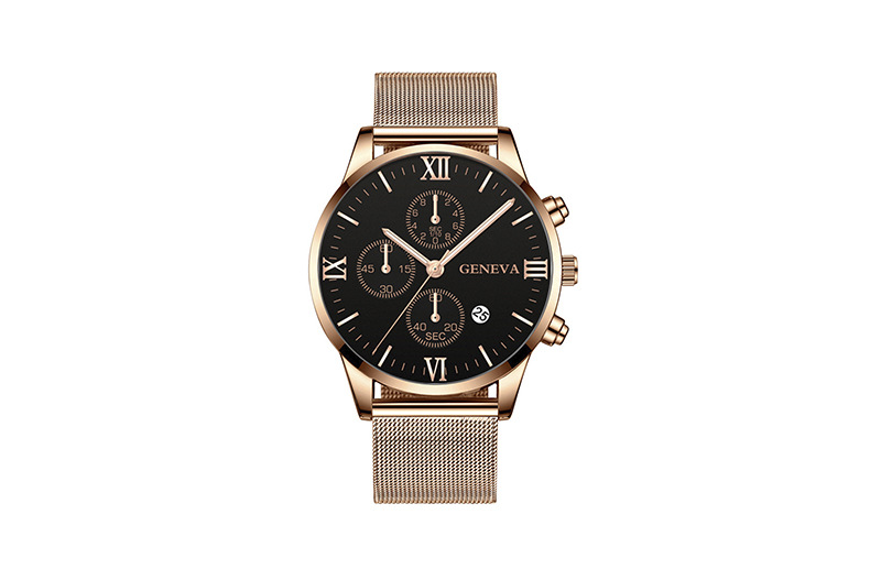Quartz Movement Casual Color Block Buckle Quartz Watch Men's Watches