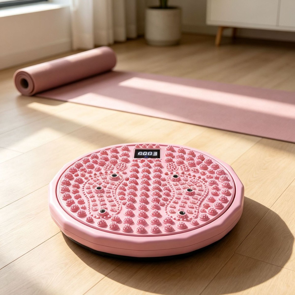 Multifunctional waist twisting disc with intelligent counting, magnetic acupressure board for home use, foot and foot massage, meridian unblocking, waist twisting for slimming