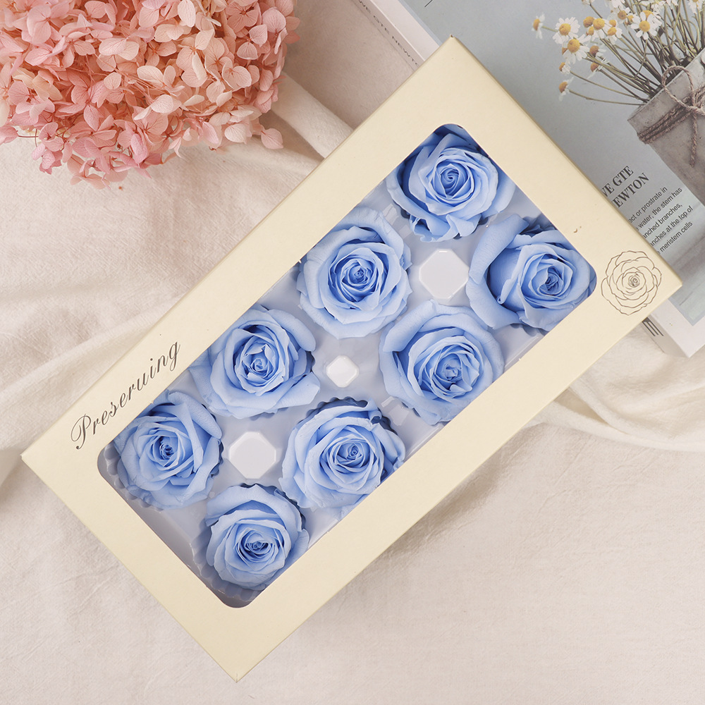 Cabeza de Rosa Preservada B+, 4-5 cm, Regalo para el Día de San Valentín Chino, Ramo de Flores Preservadas al por Mayor, Flores Secas para DIY, 520