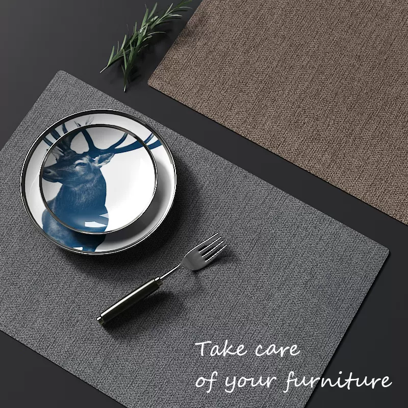 亚麻纹皮革桌布防水防油免洗防烫隔热轻奢高级感茶几餐桌垫保护垫