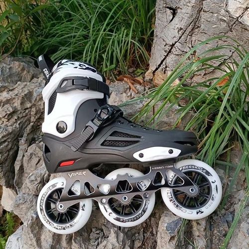 Large roller skates for men, adult speed skating roller skates, professional racing three-wheel skates, adult roller skates, flat flower shoes