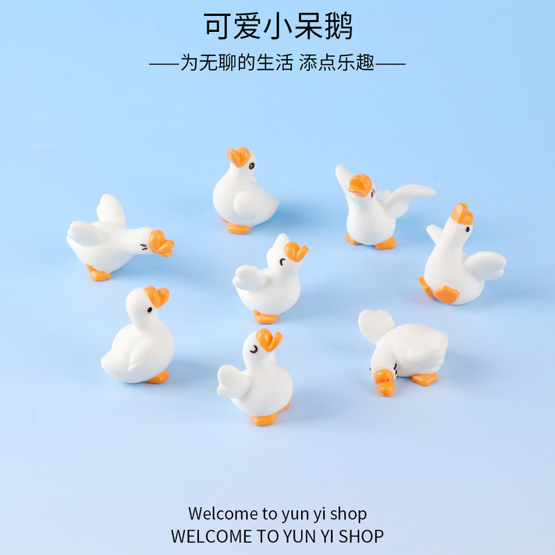 Micro-Landscape Creative Cute and Funny Big White Goose Figurine Gardening DIY Decoration Accessories Car Desktop Small Ornaments Micro-Landscape Creative Cute and Funny Big White Goose Figurine Gardening DIY Decoration Accessories Car Desktop Small Ornaments