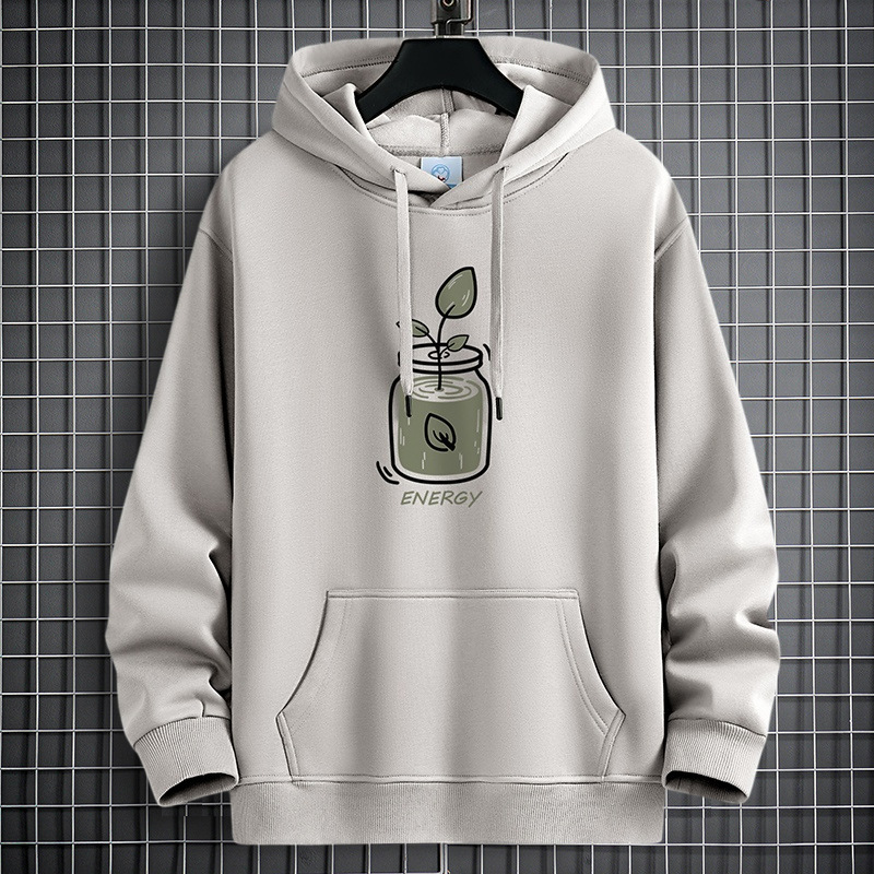 Heavyweight 420g fleece-lined and thickened hooded sweatshirt for men, young students, and couples, perfect for autumn and winter
