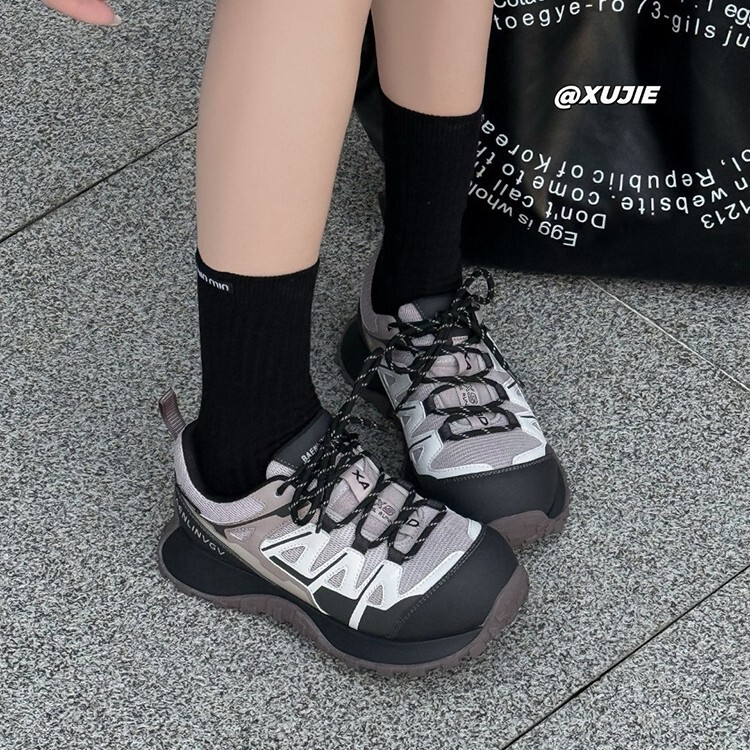 厚底增高阿甘德训鞋女2025新款巨好看真皮网面透气高颜值休闲运动|undefined