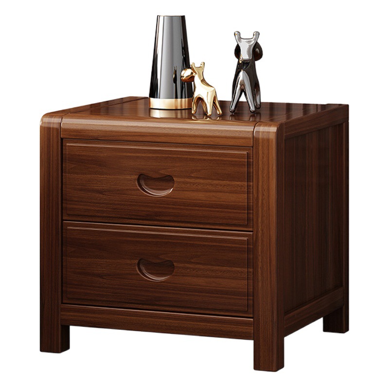 Nueva mesita de noche de estilo chino, mesita de noche de madera maciza para dormitorio, nueva mesita de noche multifuncional de almacenamiento de madera maciza 2023